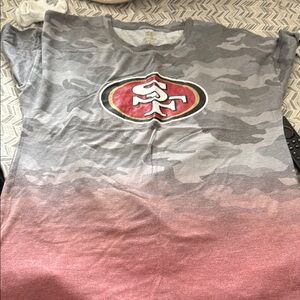 Gray and Red Camouflage T-Shirt